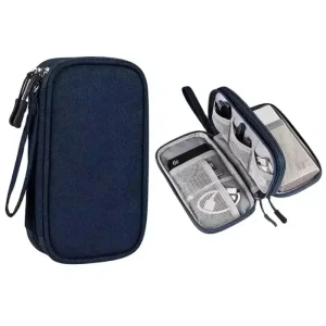 1pc Pink/Grey/Black/Navy Travel Portable Digital Product Storage Bag